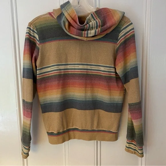 Aviator Nation Hoodie Youth 14 Zip up Sweatshirt Colorful Stripe Fleece Tulum - Picture 3 of 9